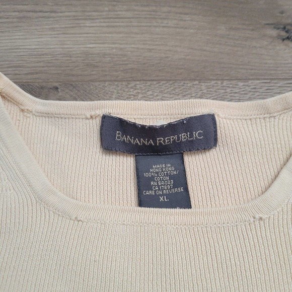 Banana Republic Sweater Men Extra Large Beige Classiccore Preppy Casual Academia - Picture 3 of 7